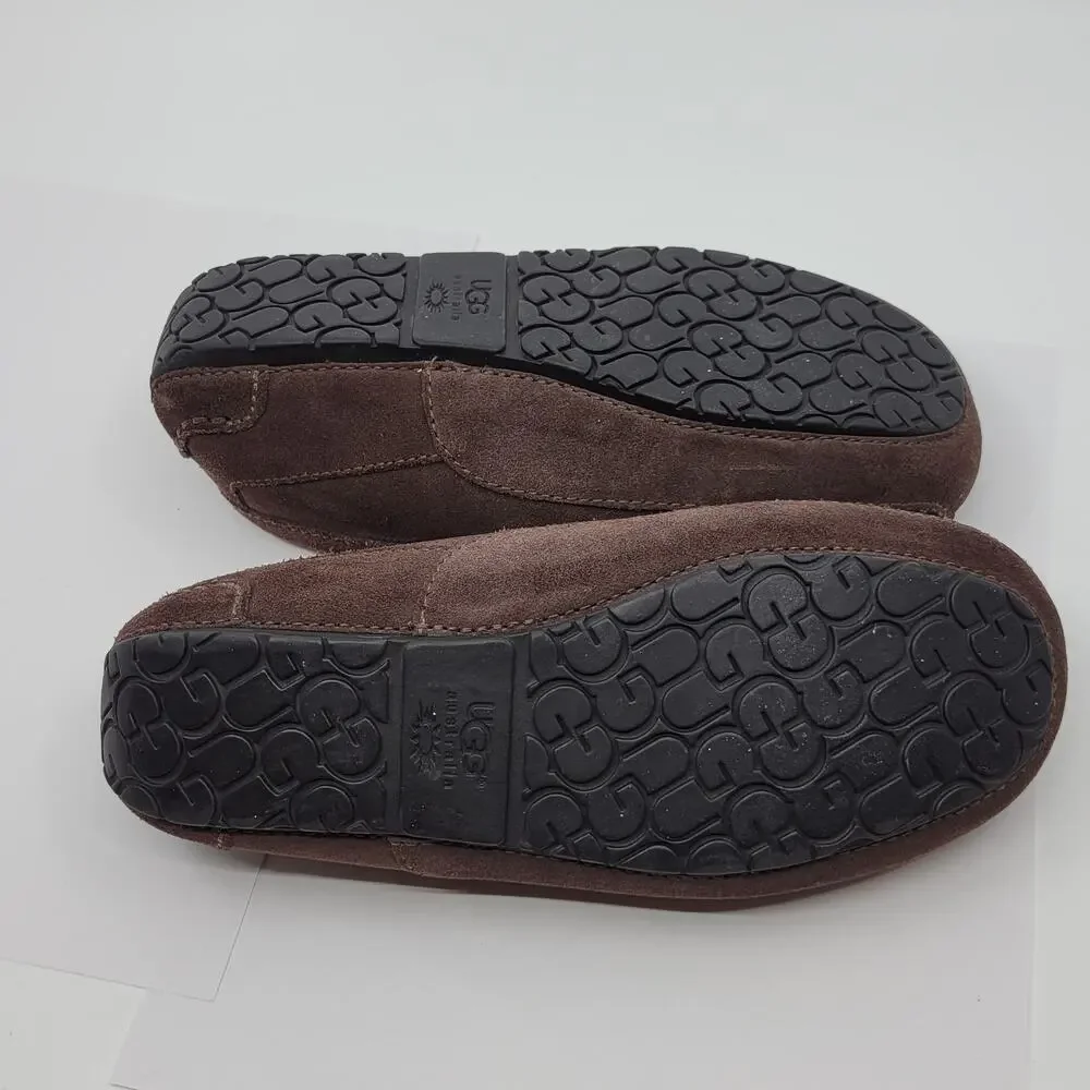 UGG 1974 Sheepskin Shearling  Slippers  Sz 4 EU 34 brown  Like new